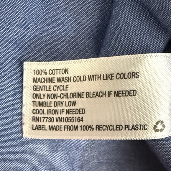 Merona Blue Off-Shoulder Button-Front Top - Picture 3 of 5